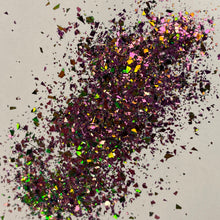Load image into Gallery viewer, 1/4oz Raw Broken Glass Glitter - Chameleon Pink / Green