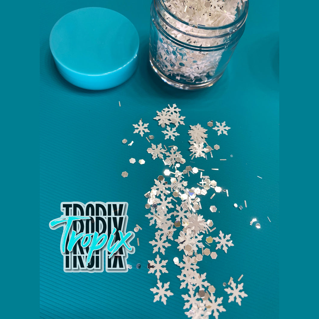 Raw Snow Flake Glitter 0.5oz