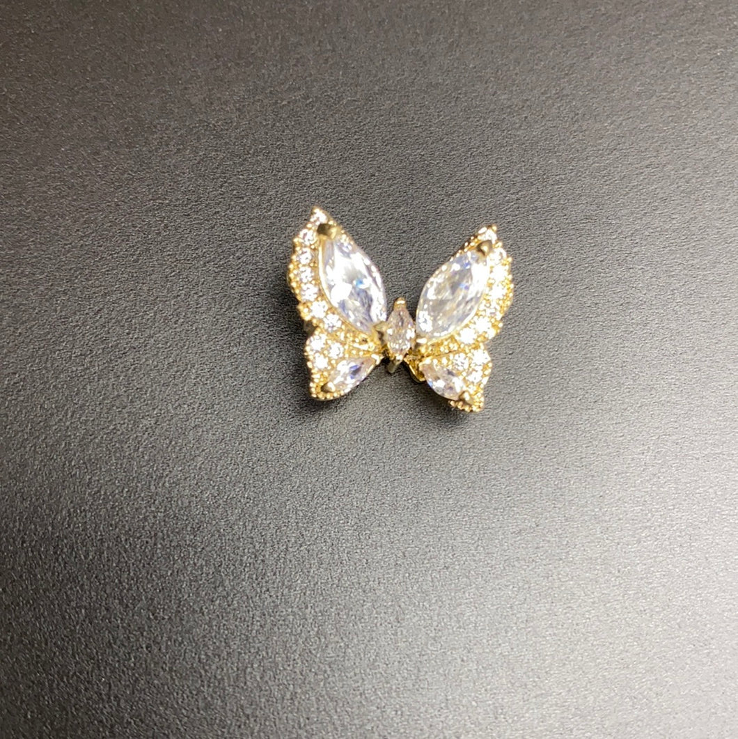 2pcs Butterfly Nail Charms