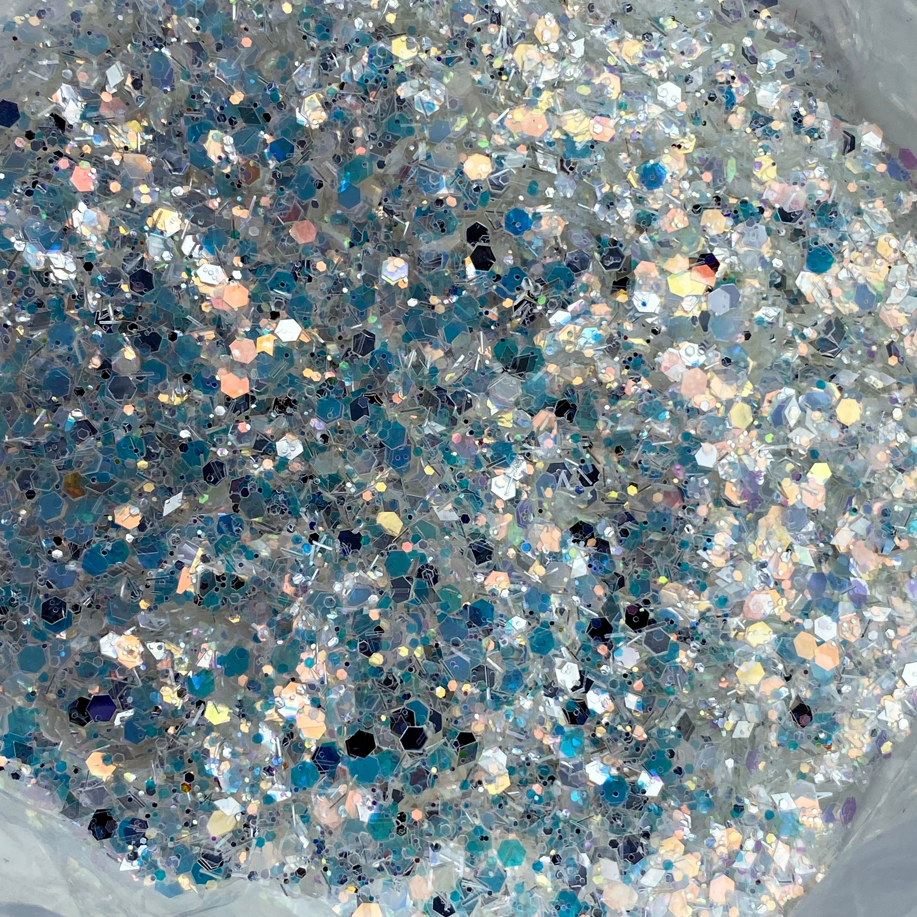 1/4oz Raw Glitter Chunky- White