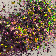 Load image into Gallery viewer, 1/4oz Raw Broken Glass Glitter -  Chameleon Pink / Green
