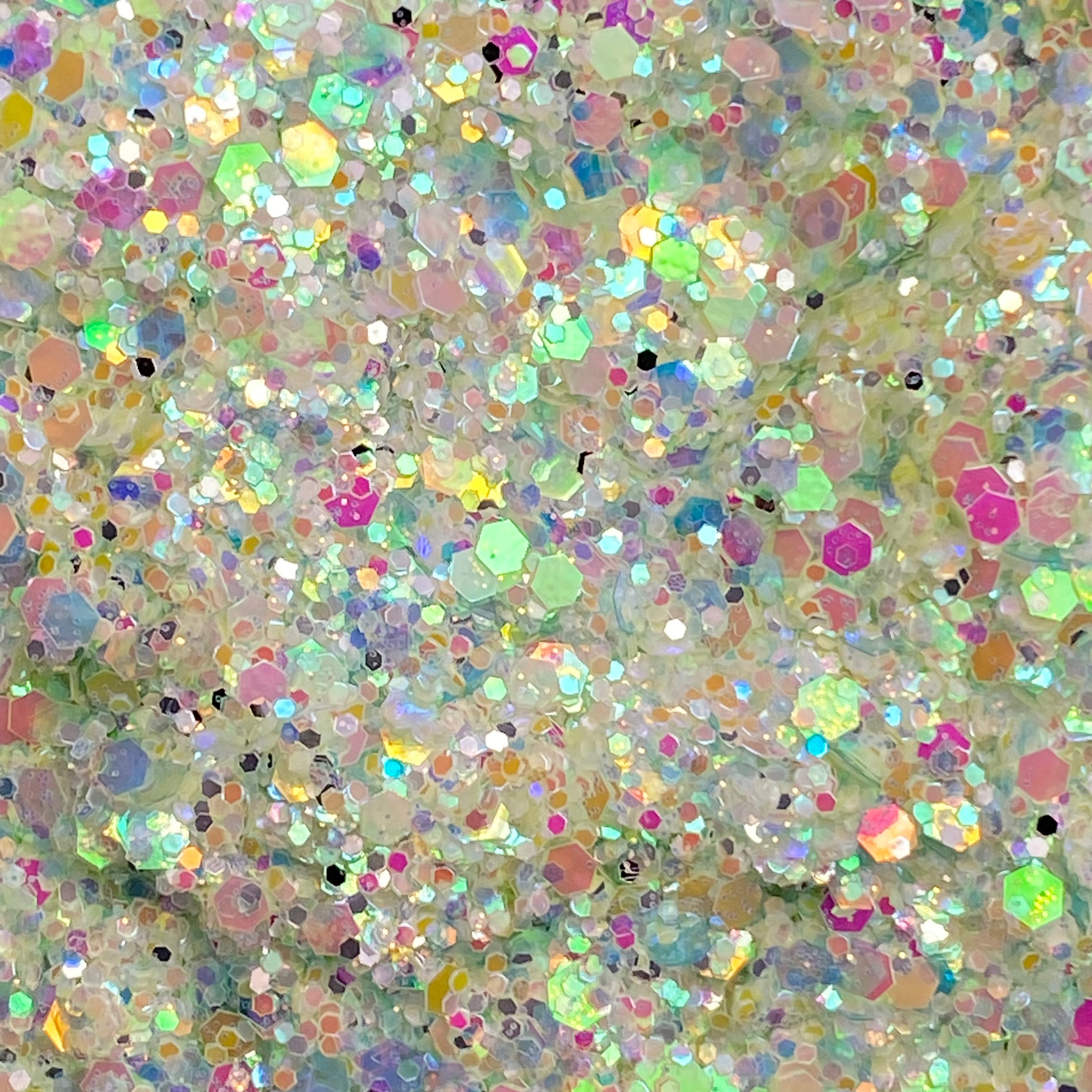 1/4oz Raw Glitter Chunky- Teal Glow