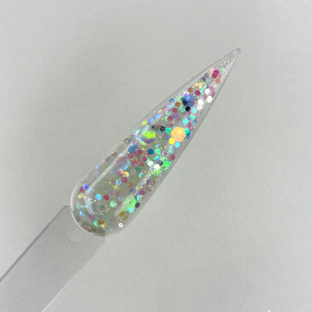 1/4oz Raw Glitter Chunky- Teal Glow