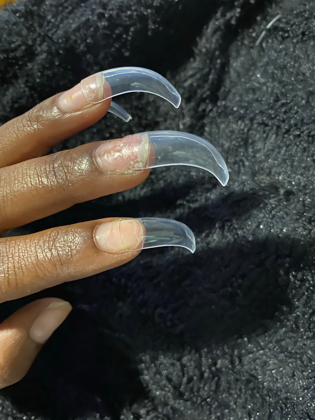 Clear Curved Tips 500pcs
