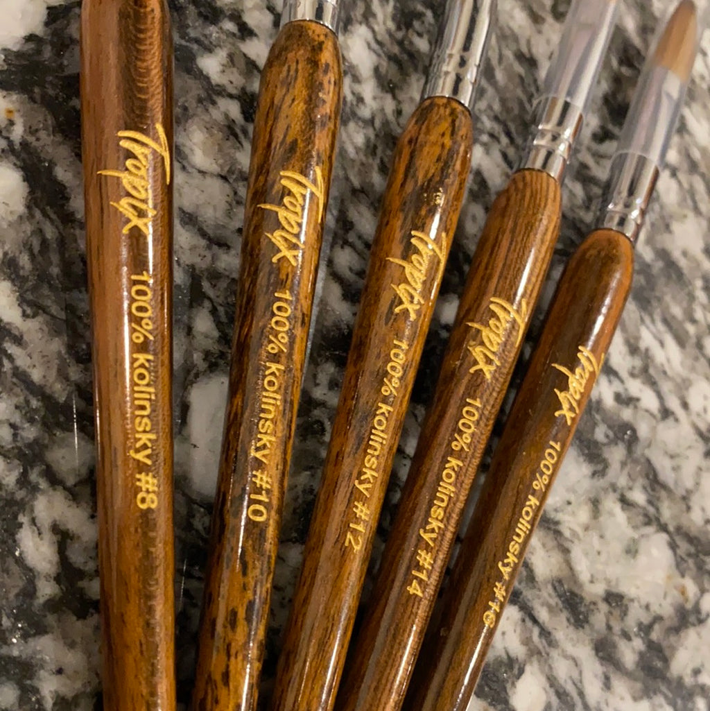Kolinsky Nail Brushes #8-16