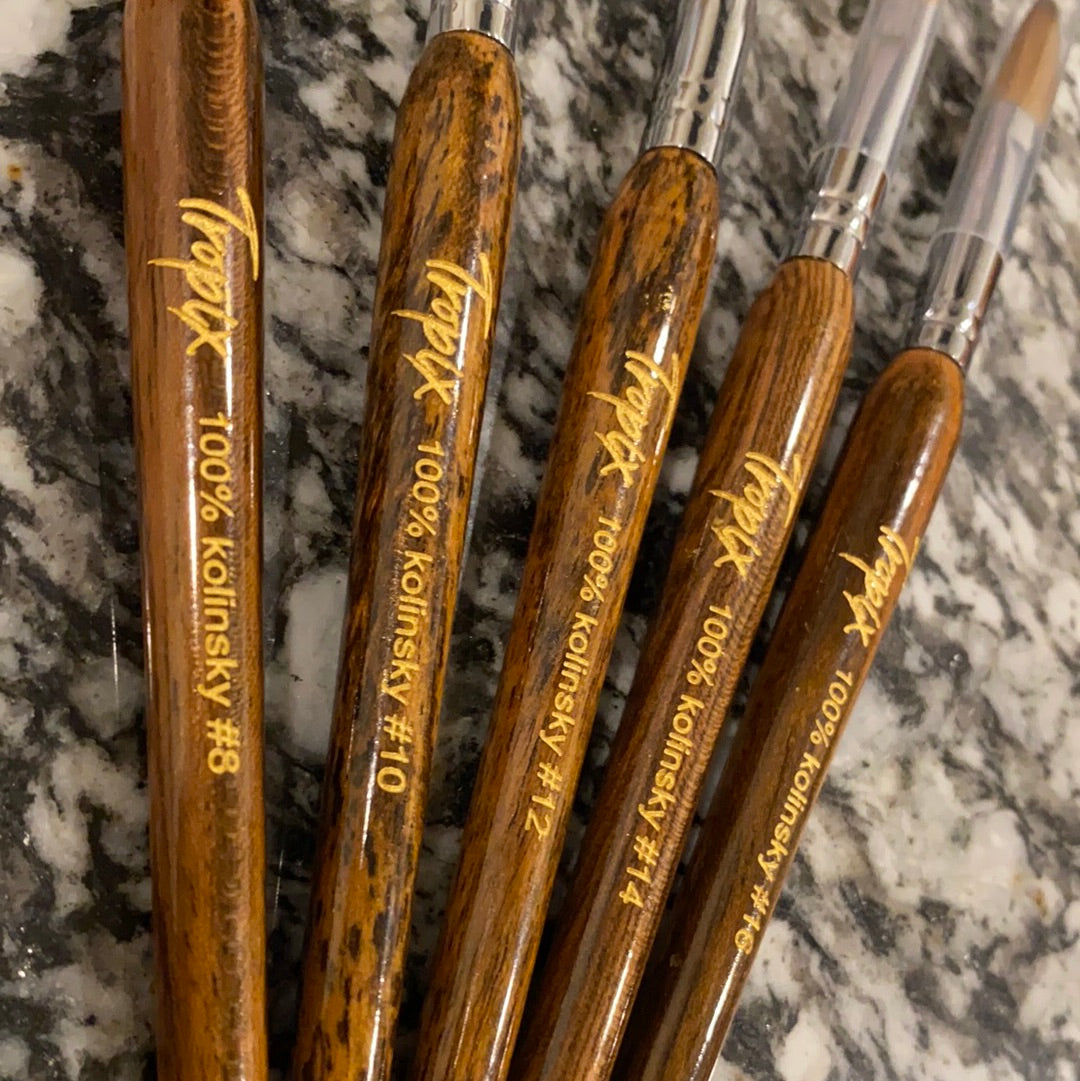 Kolinsky Nail Brushes #8-16