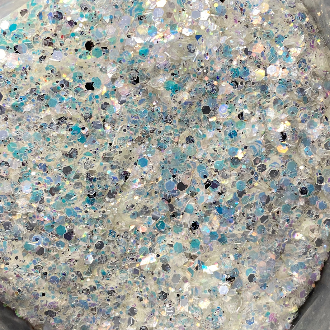 1/4oz Raw Glitter Chunky- White