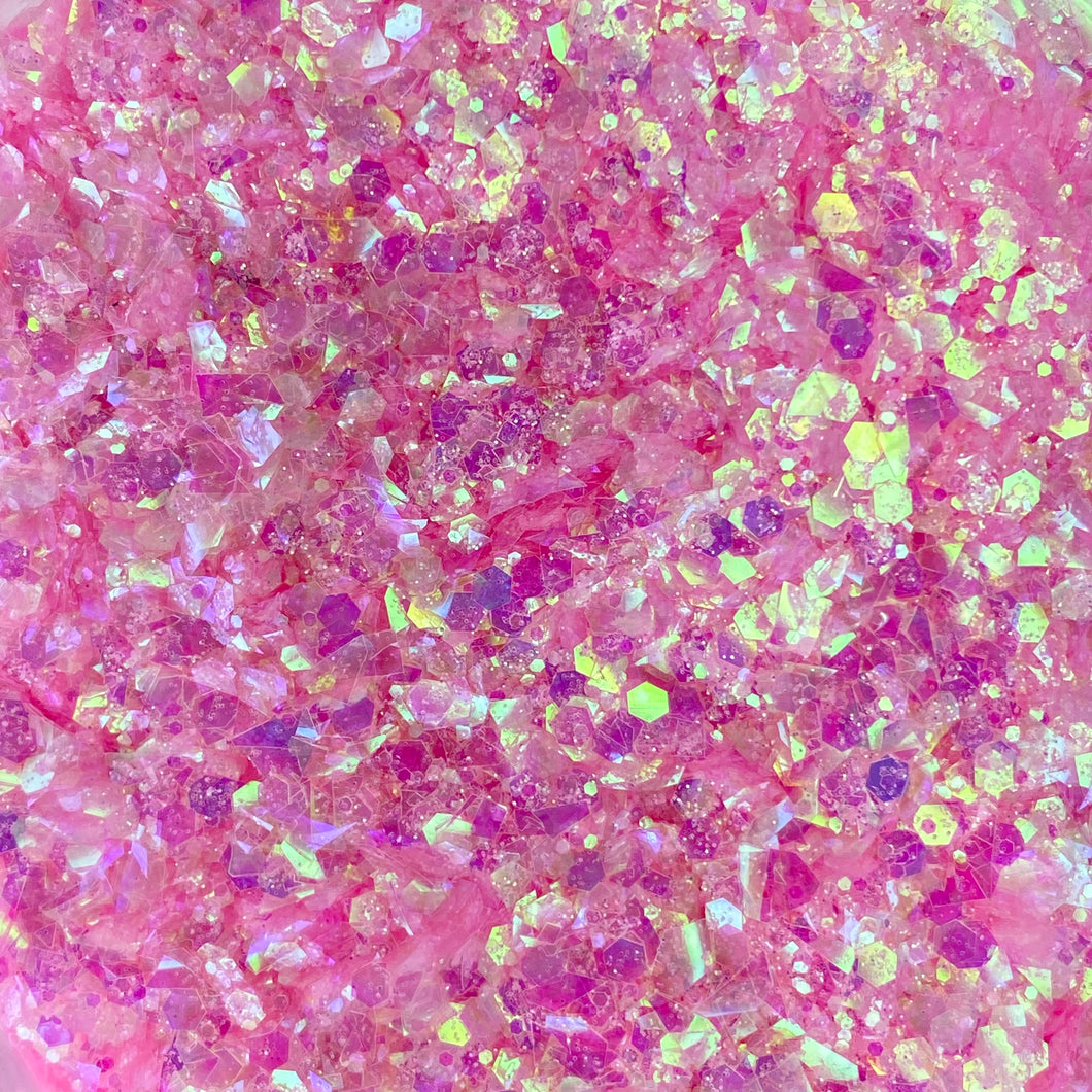 1/4oz Raw Glitter Chunky- Pink