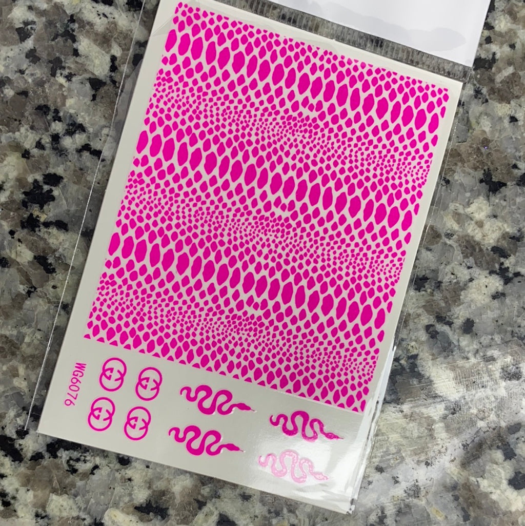 Neon Water Decal 5pcs