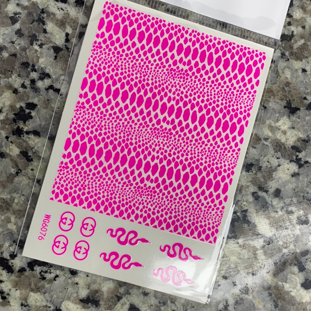 Neon Water Decal 5pcs