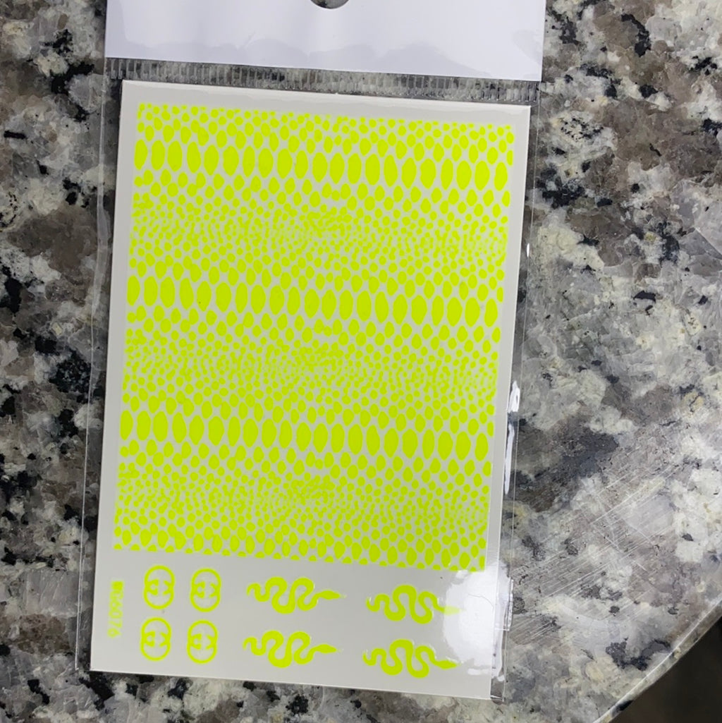 Neon Water Decal 5pcs