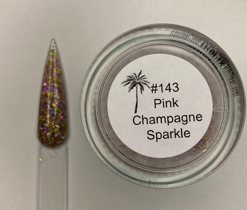#143 Pink Champagne Sparkle | Glitter Acrylic