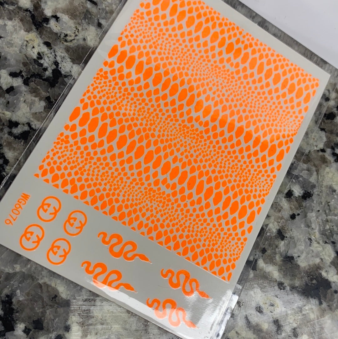 Neon Water Decal 5pcs