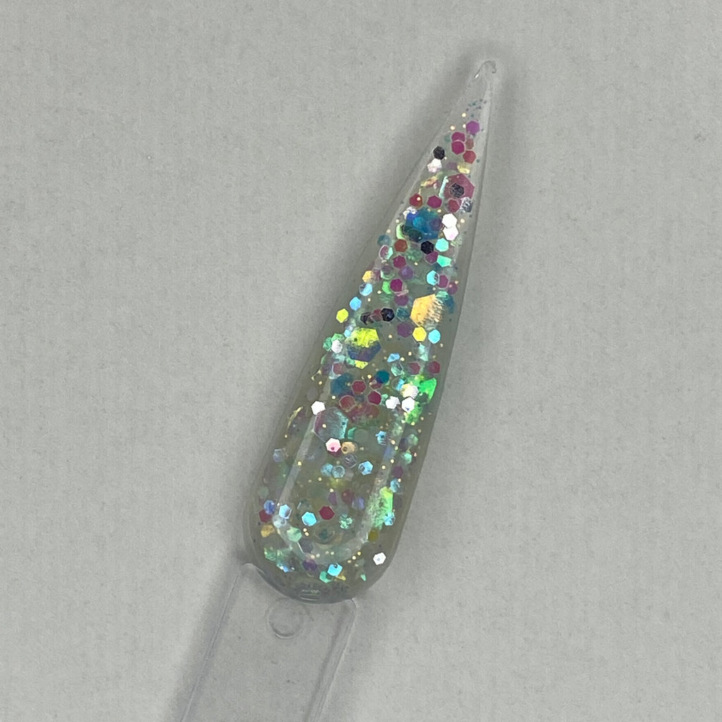 1/4oz Raw Glitter Chunky- Teal Glow