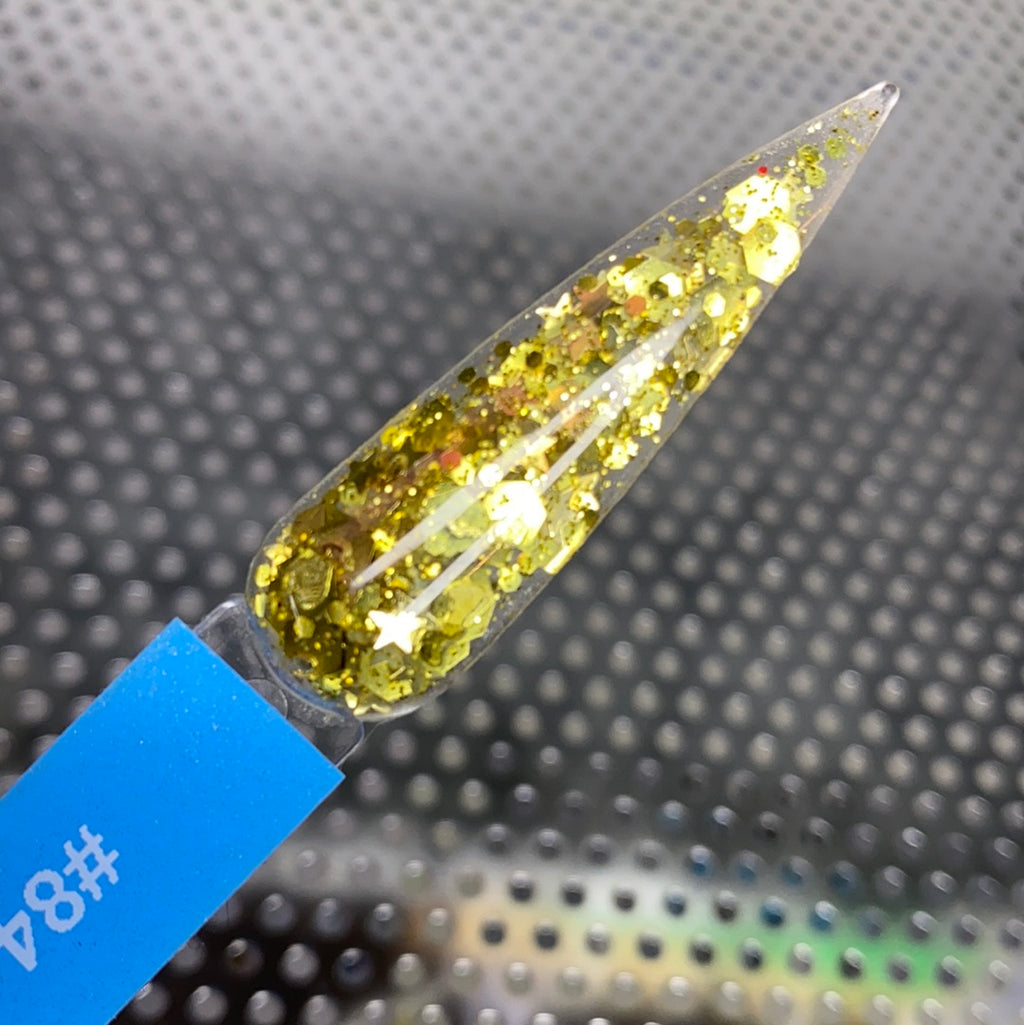 #84 Gold Starz | Glitter Acrylic