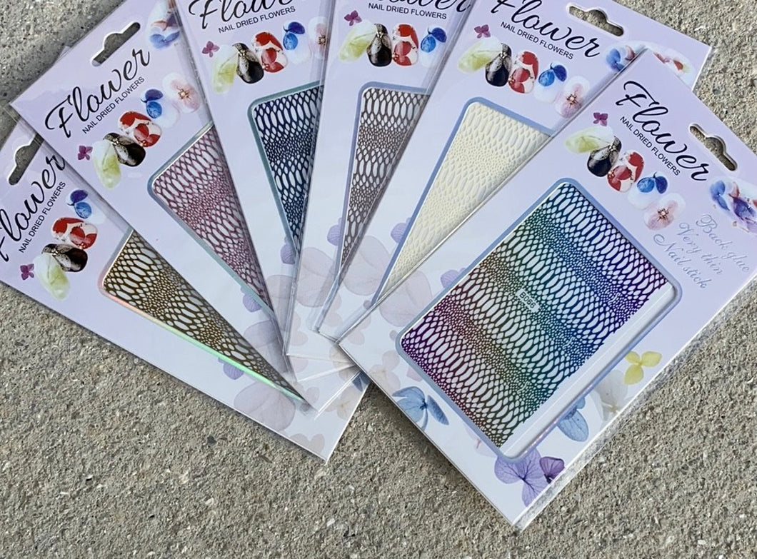 Snake Skin Stickers - metallic