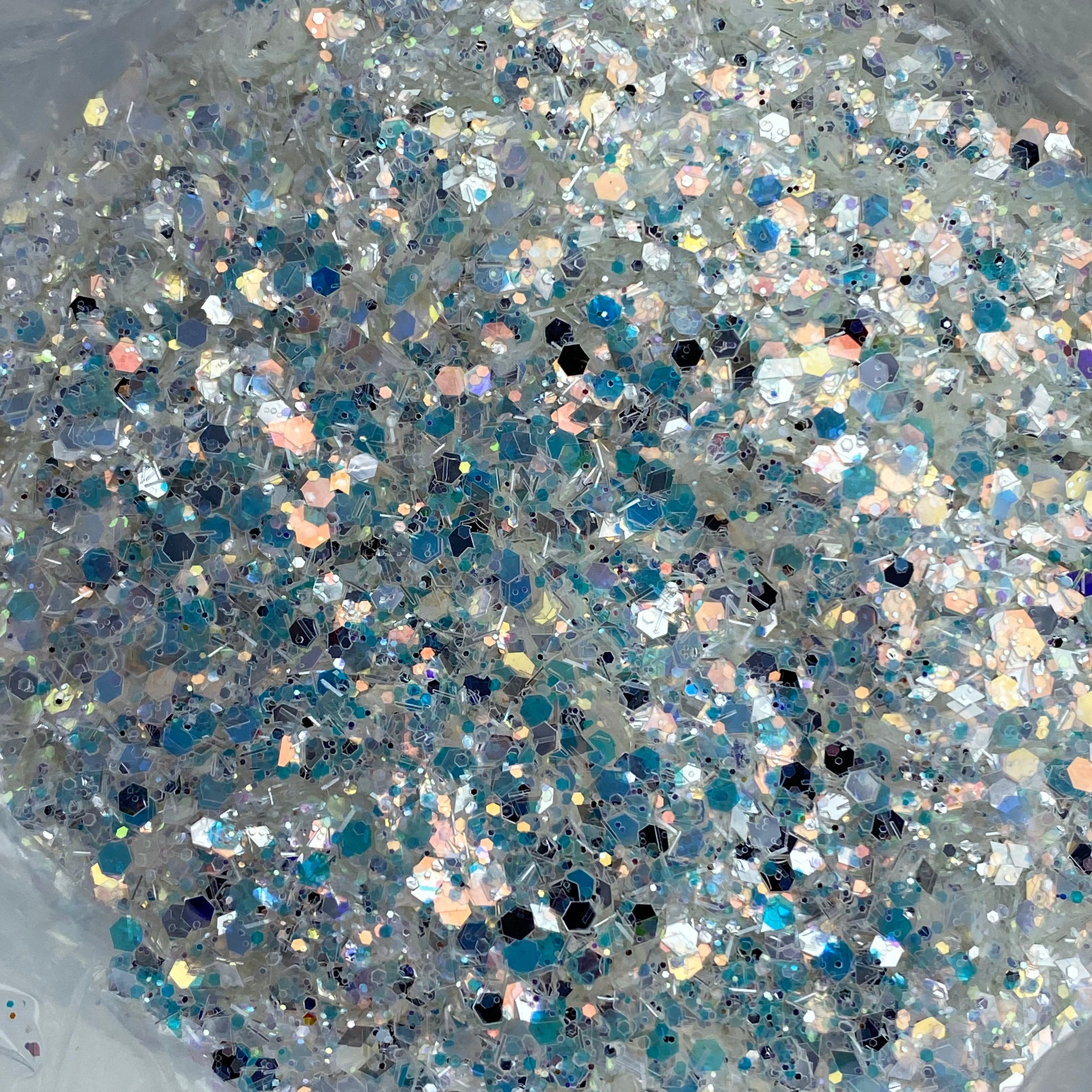 1/4oz Raw Glitter Chunky- White