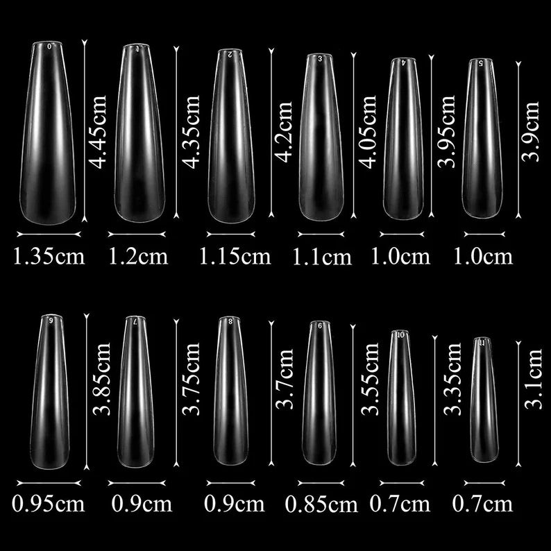 Full Coverage XXL Ballerina Nail Tips 500pcs