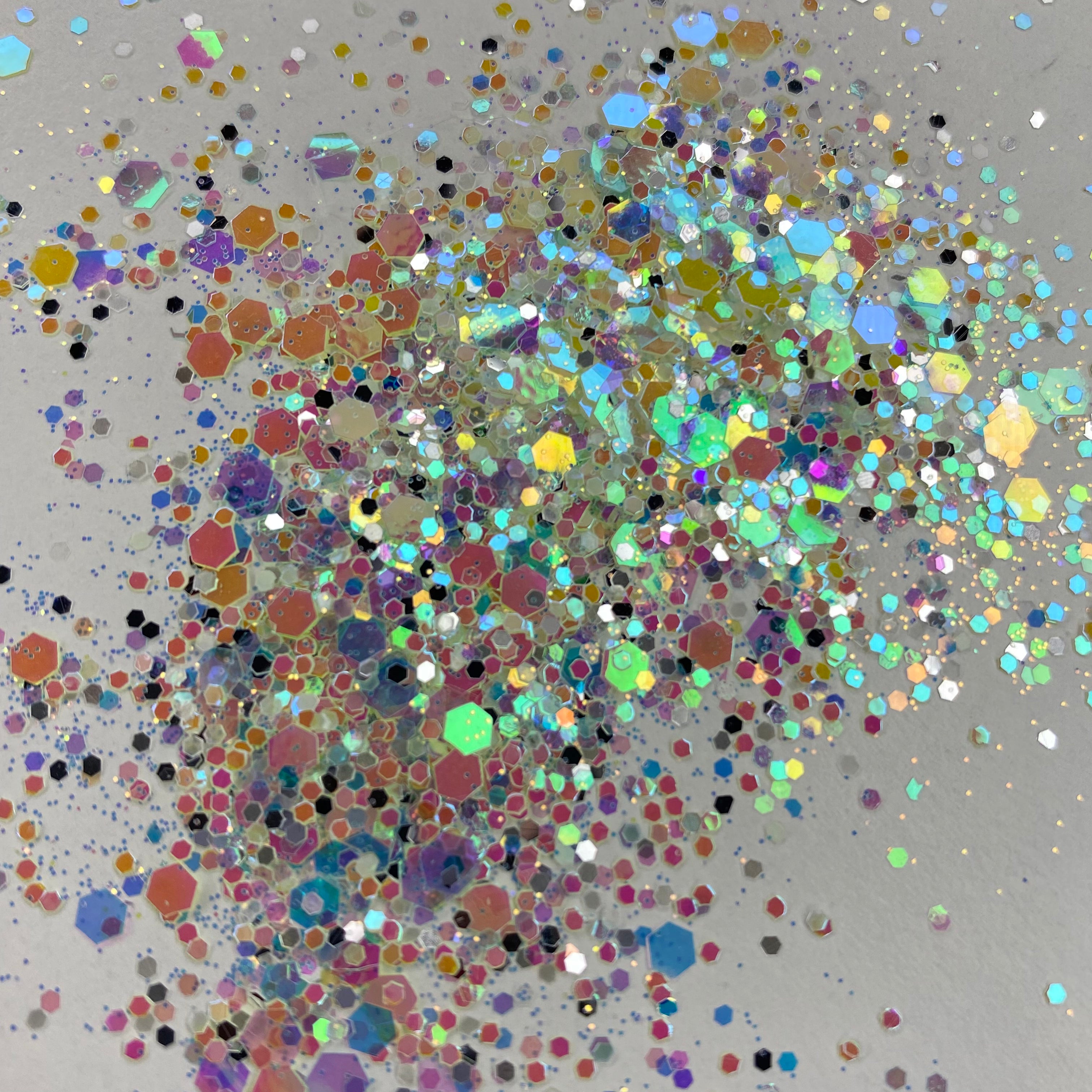 1/4oz Raw Glitter Chunky- Teal Glow