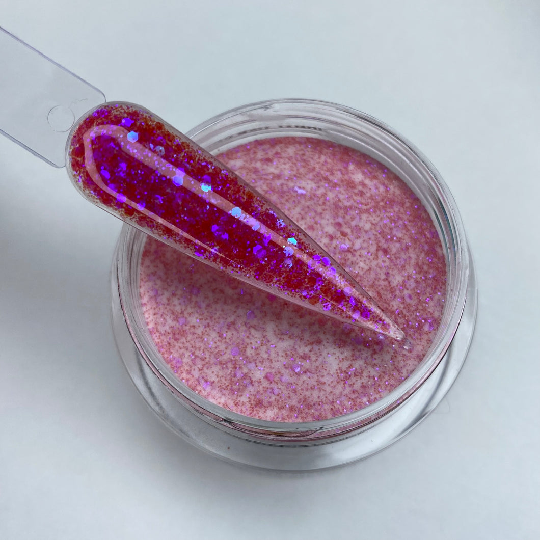 #123 Raspberry Pop Rocks | Glitter acrylic